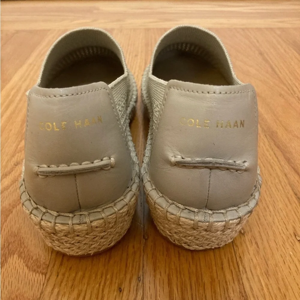 Cole Haan Light Gray Knit Loafers espadrilles - Picture 4 of 4